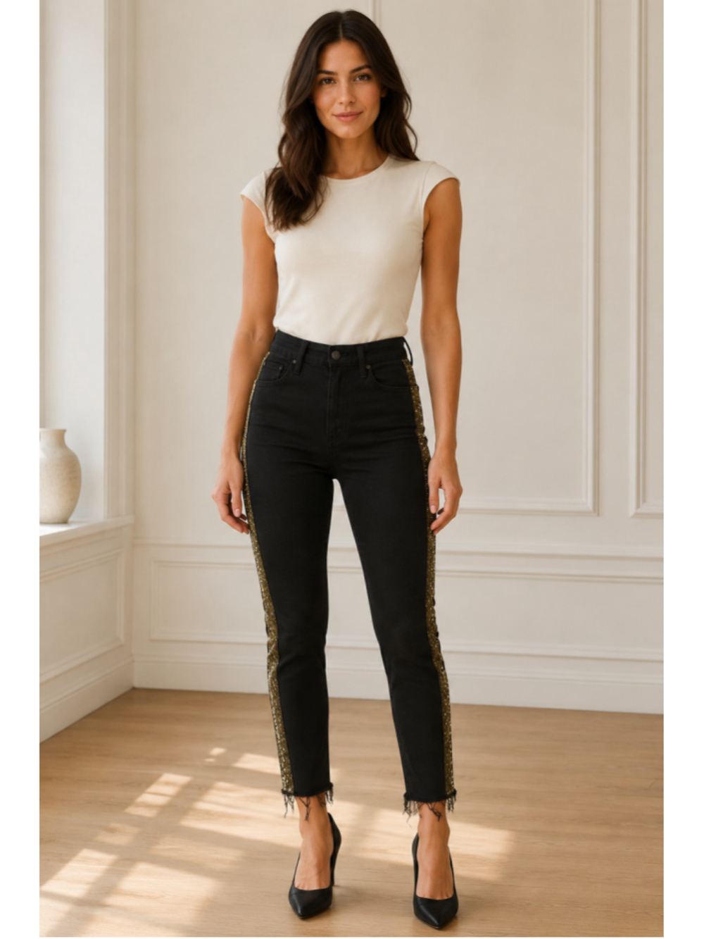 MOTHER High Waisted Looker Ankle Fray Jeans Size 29